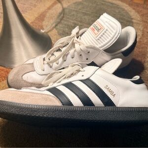 Adidas Samba White and Black Trainers